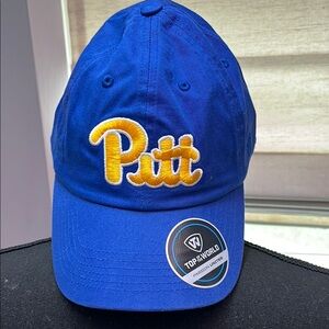 NWOT Top of the World Blue Cap with Yellow Pitt Embroidery